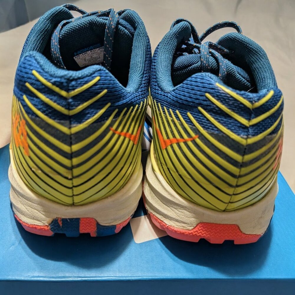 Hoka One One Teal and Orange Running Shoes size 12 - Picture 5 of 7